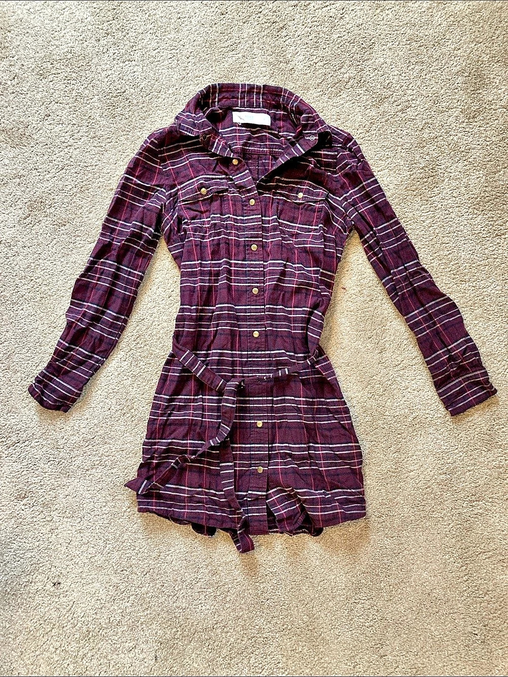 Carve Designs Creston Flannel Dress Plaid Mini Size 8